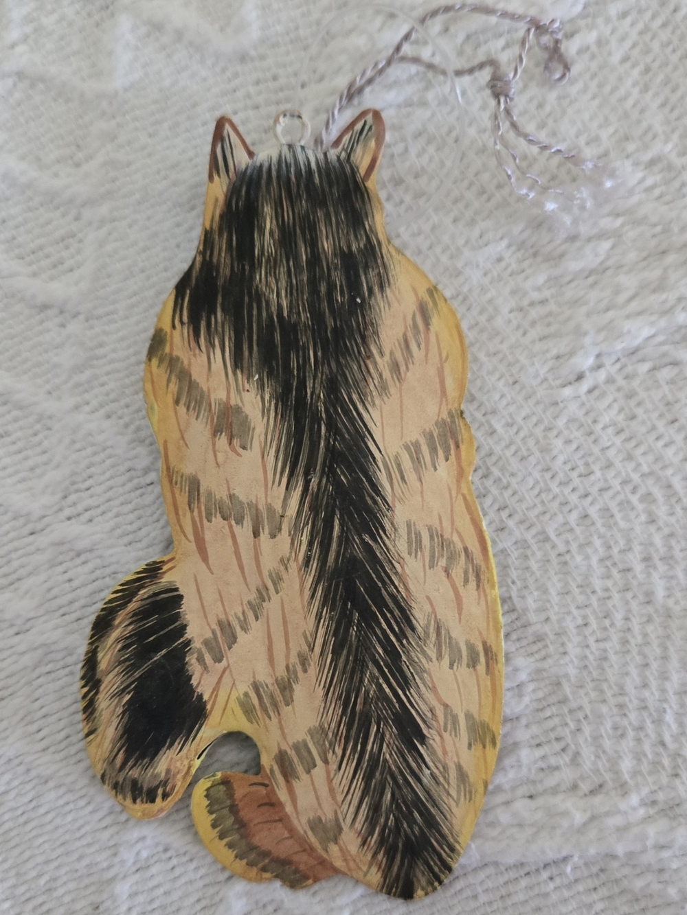 Hand-Painted Small Chipmunk Ornament in Brown and Cream - Picture 2 of 2